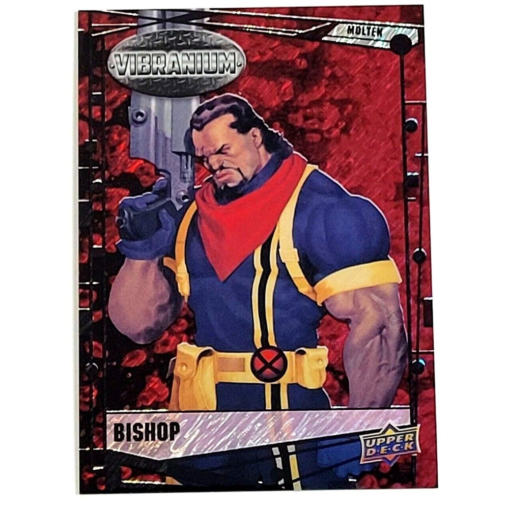 2015 MARVEL VIBRANIUM BISHOP 98/299 MOLTEN RARE RAW FRAME VARIANT X-MEN